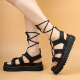 2021 New Summer Martens Women Shoes For Comfy Soft Women Sandals Thick Ladies Sandals Genuine Leather Sandals Large Size 35-44